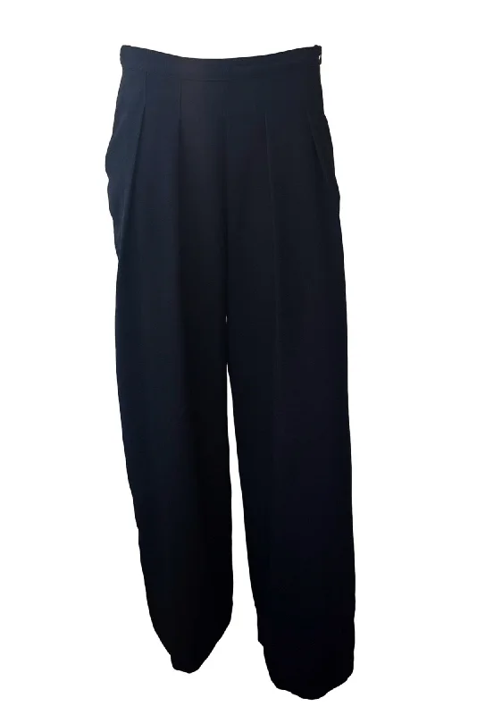 Crepe Pleated Wide Leg Pant