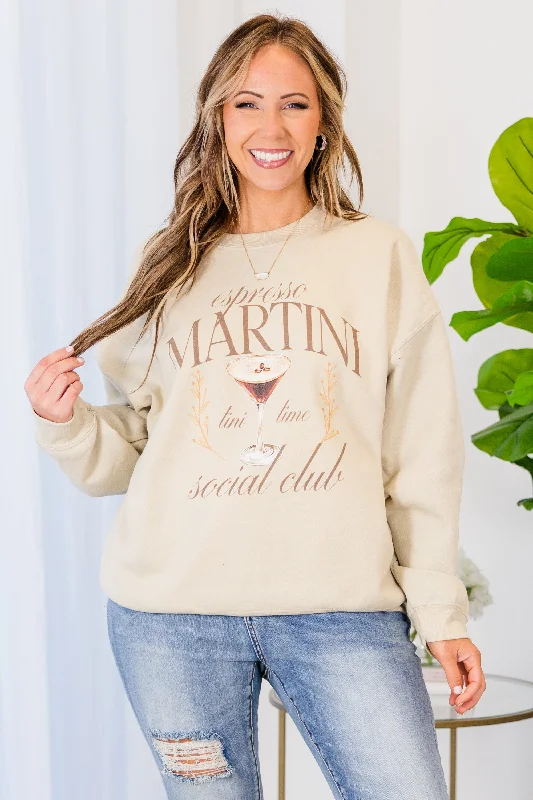 Espresso Martini Social Club Sweatshirt, Sand