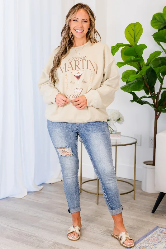 Espresso Martini Social Club Sweatshirt, Sand