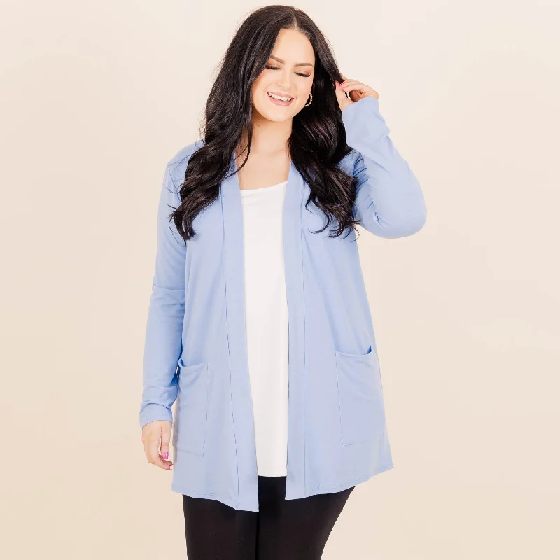 Kindness And Compassion Cardigan, Spring Blue