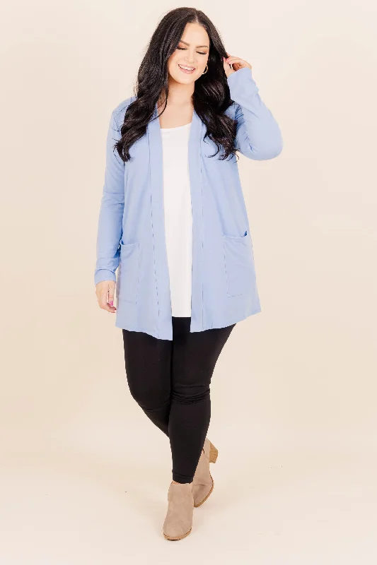 Kindness And Compassion Cardigan, Spring Blue