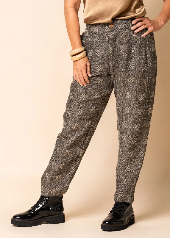 Kruze Linen Blend Pant in Onyx