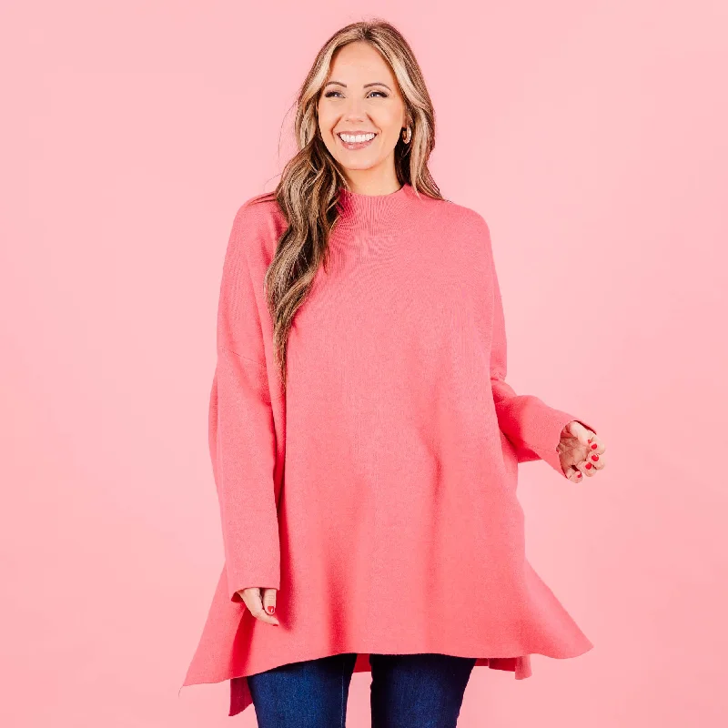 Notting Hill Sweater, Hot Coral