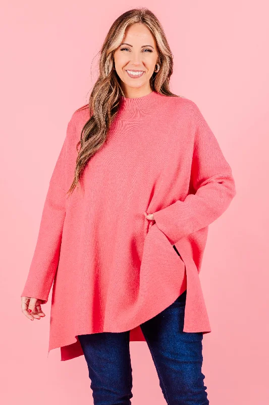 Notting Hill Sweater, Hot Coral