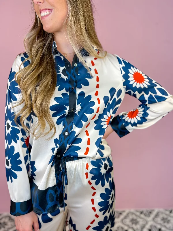 Boardwalk Chic Floral Blouse