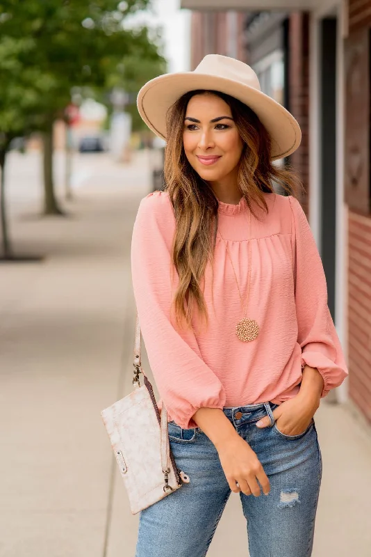 Classy Cinched Neck Blouse