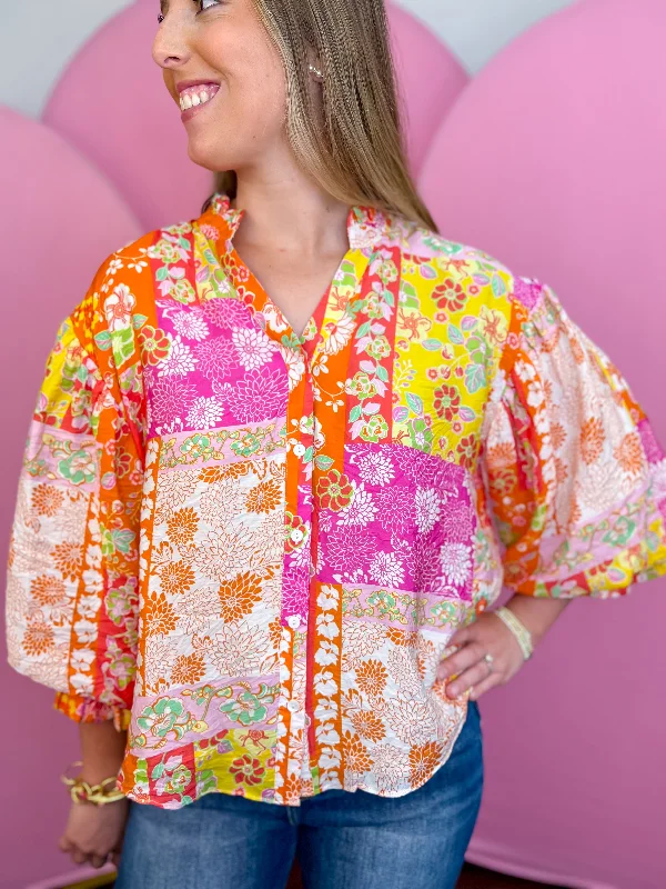 Lulu Floral Patchwork Blouse