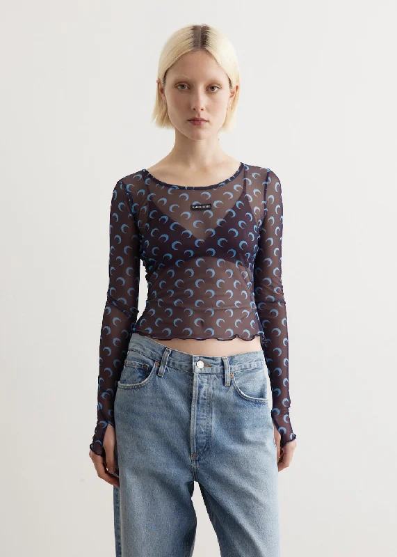 Second Skin Mesh Cropped Top