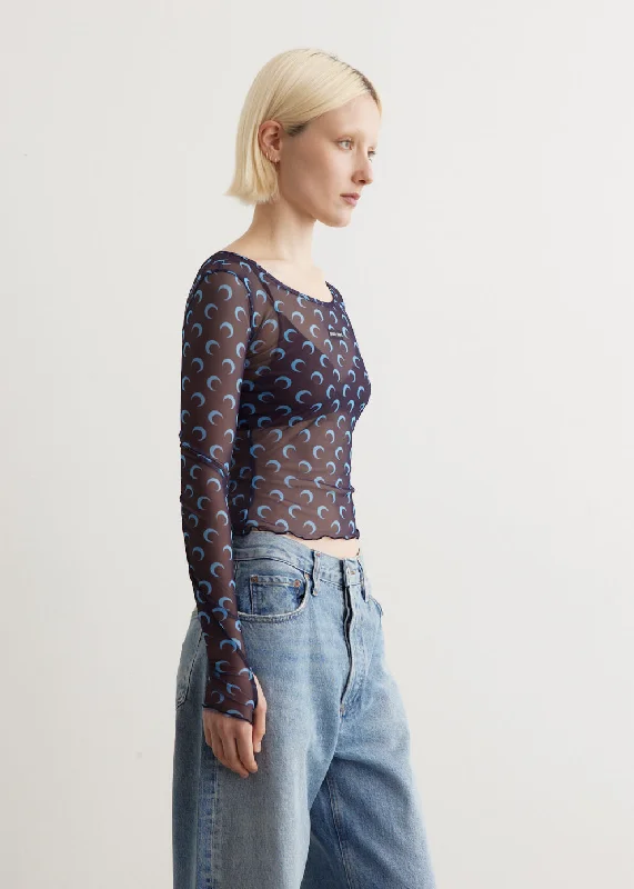 Second Skin Mesh Cropped Top