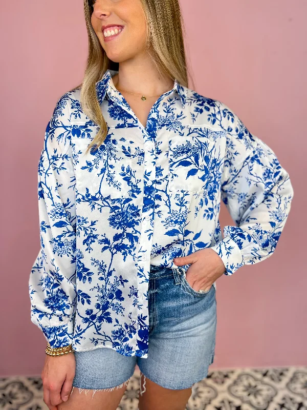 Tea Garden Button Down Blouse