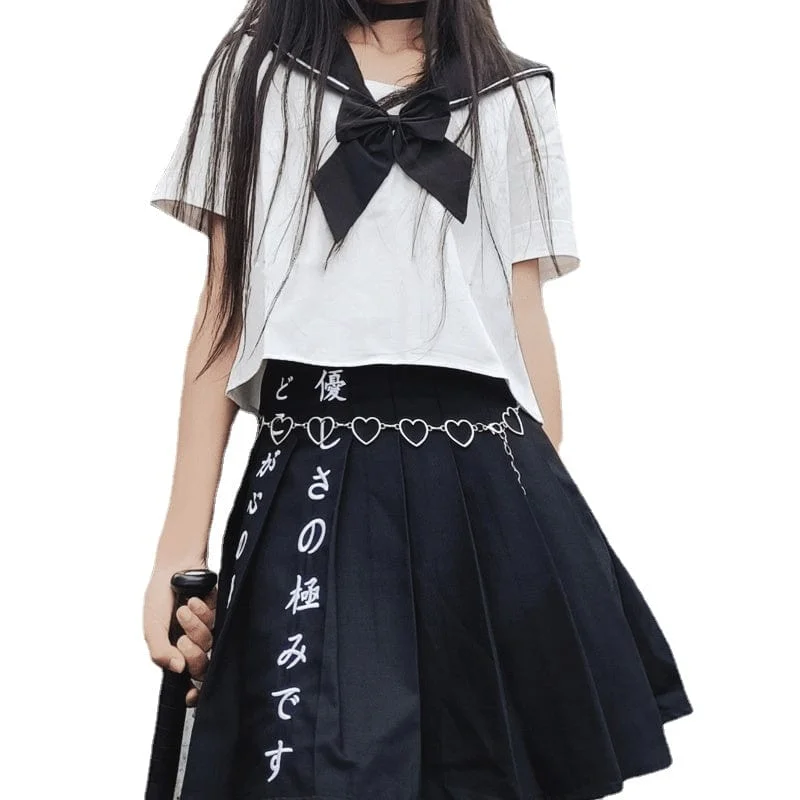 Women's JK Dragon Embroidery Sailor Shirt