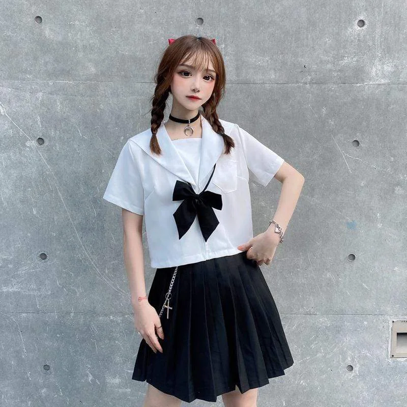 Women's Kawaii JK Uniform Bowknot Tops