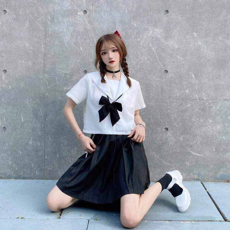 Women's Kawaii JK Uniform Bowknot Tops