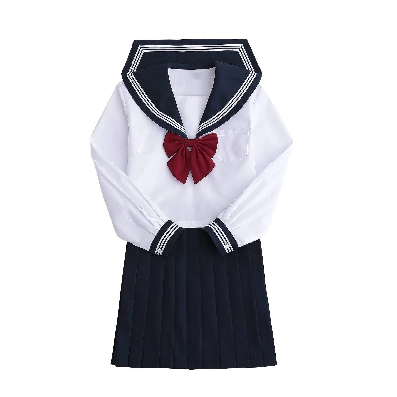 Women's Lolita Bowknot White Sailor Suits