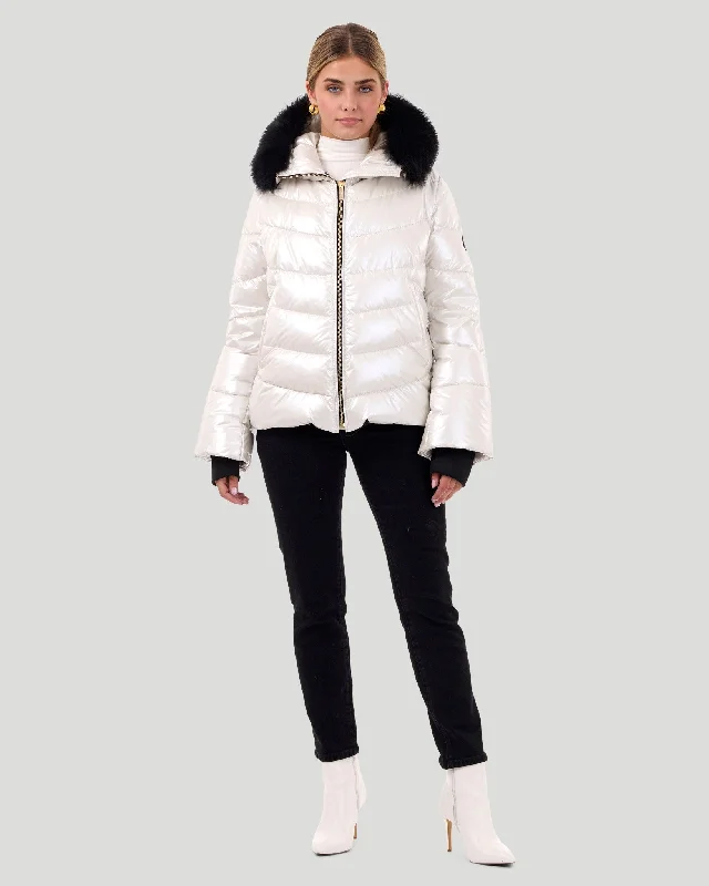 Après-Ski Jacket with Detachable Toscana Shearling Lamb Hood Trim