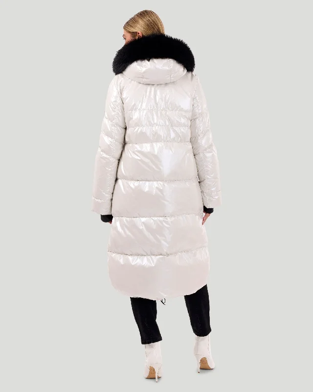 Après-Ski Jacket with Detachable Toscana Shearling Lamb Hood Trim