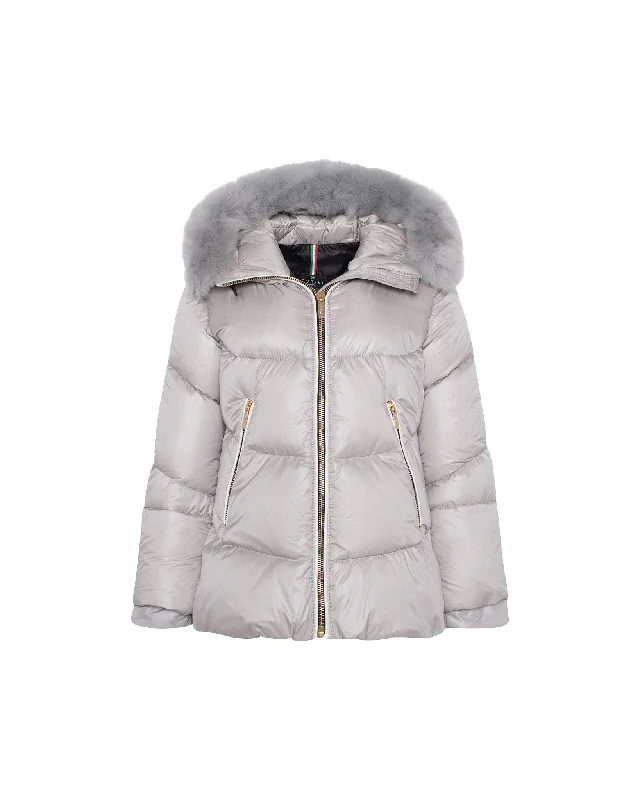 Après-Ski Jacket with Detachable Toscana Shearling Lamb Hood Trim