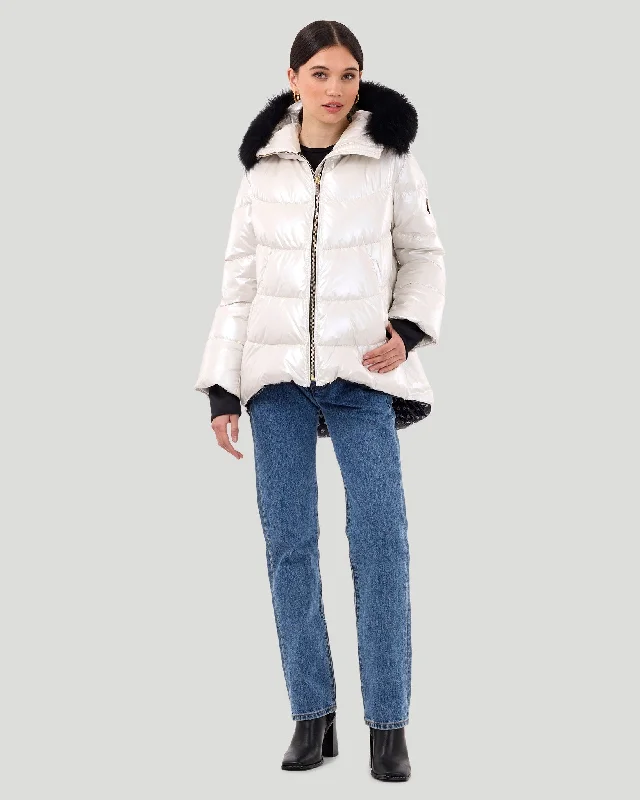 Après-Ski Jacket with Detachable Toscana Shearling Lamb Hood Trim