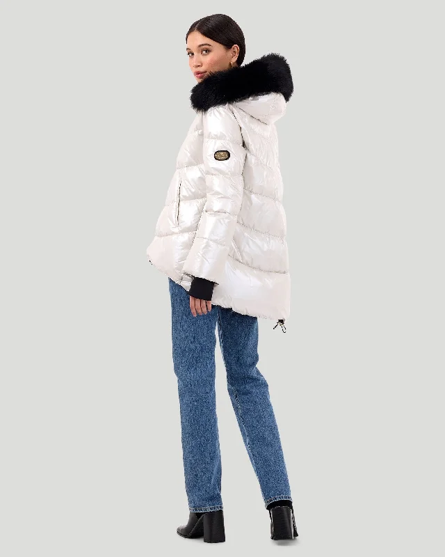 Après-Ski Jacket with Detachable Toscana Shearling Lamb Hood Trim