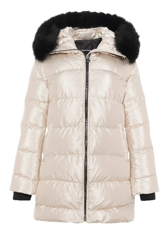 Après-Ski Jacket with Detachable Toscana Shearling Lamb Hood Trim