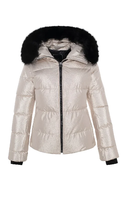 Après-Ski Jacket with Detachable Toscana Shearling Lamb Hood Trim