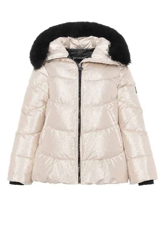 Après-Ski Jacket with Detachable Toscana Shearling Lamb Hood Trim