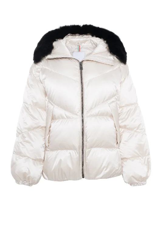 Après-Ski Jacket with Detachable Toscana Shearling Lamb Hood Trim