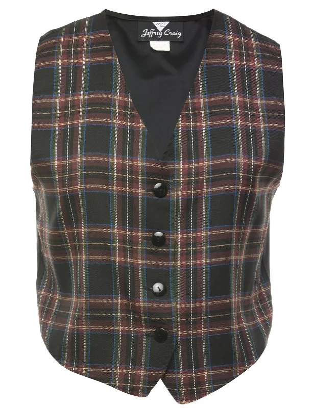 Checked Waistcoat - L