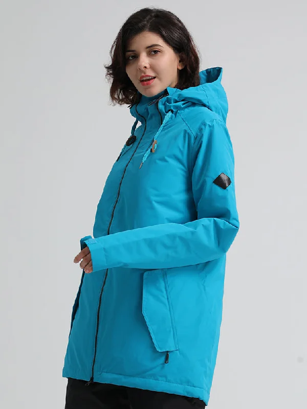 Gsou Snow Women's Thermal Warm Waterproof Windproof Blue Ski Snowboard Jacket