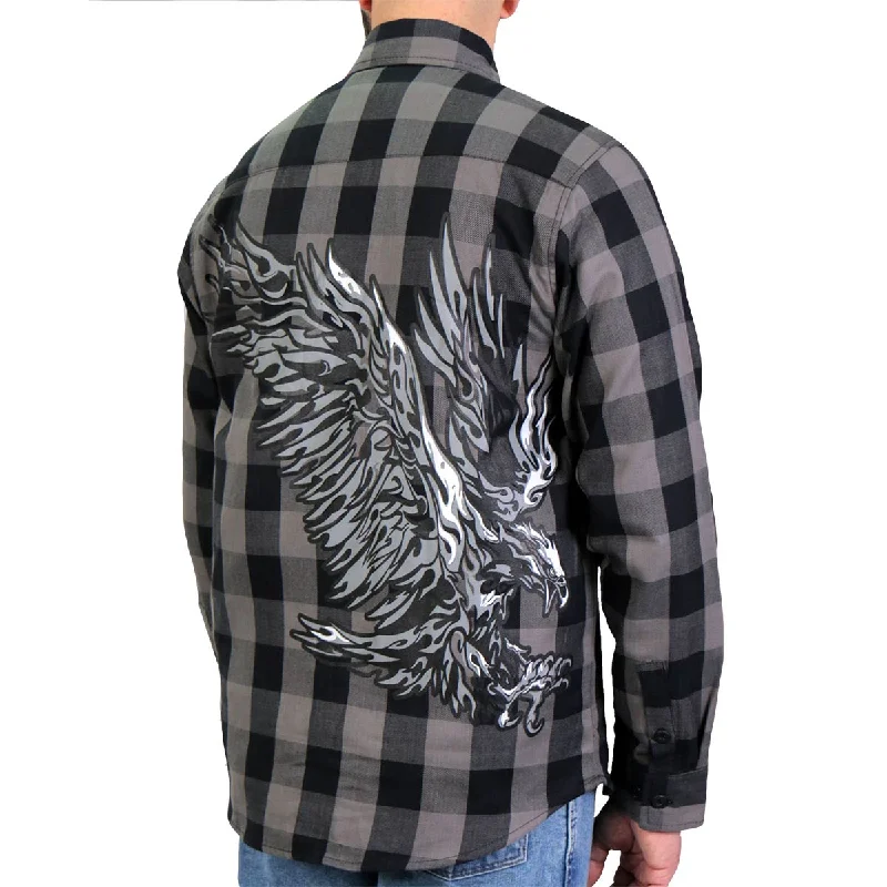 Hot Leathers FLM2102 Men's 'Tribal Eagle' Flannel Long Sleeve Shirt