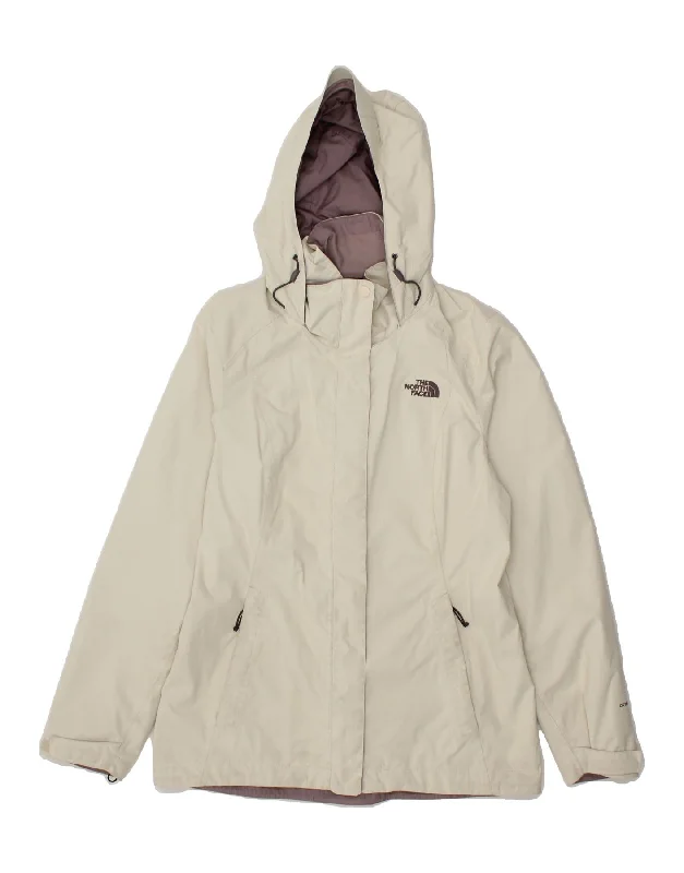 THE NORTH FACE Womens Hooded Windbreaker Jacket UK 14 Medium Off White