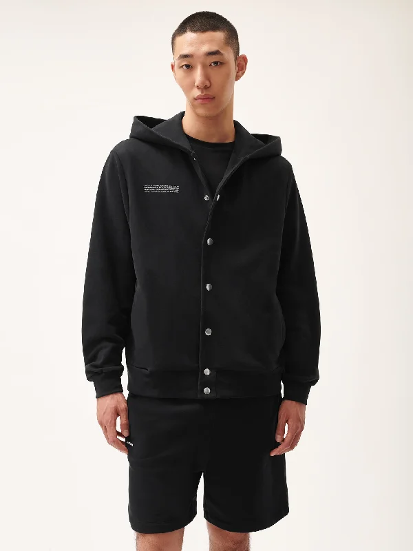 365 Midweight Snap Button Hoodie—Twilight Black