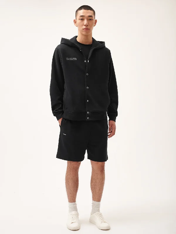 365 Midweight Snap Button Hoodie—Twilight Black