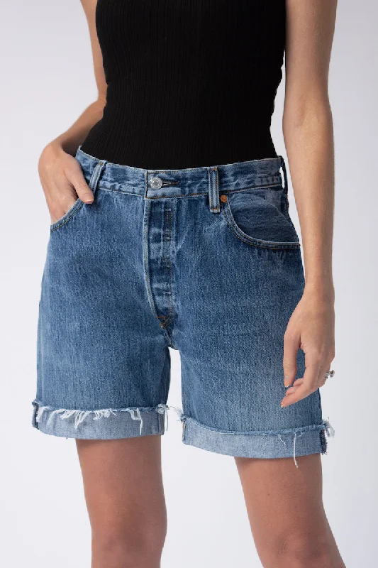 90s Relaxed Short in Indigo