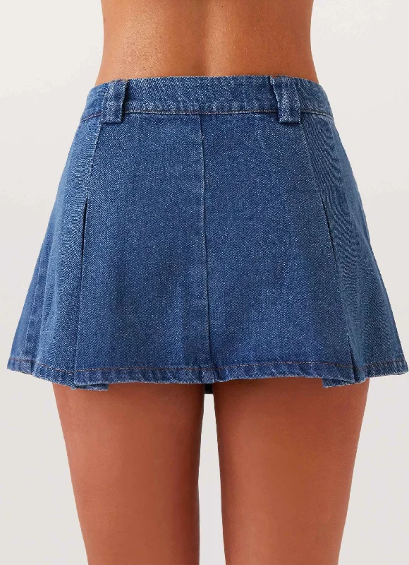 Ashlyn Denim Mini Skirt - Indigo