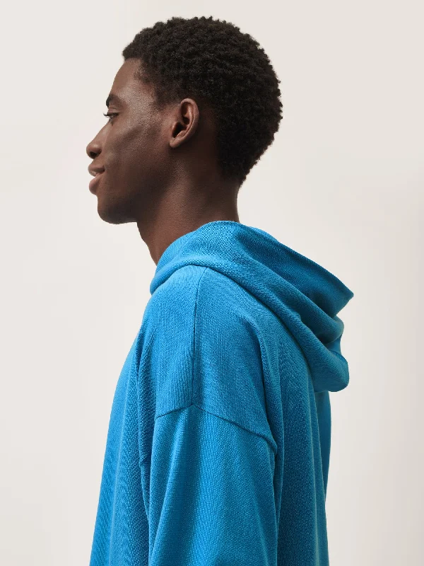 DNA Knitted Hoodie—geyser blue