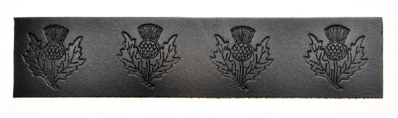 Embossed Thistle Velcro Kilt Belt