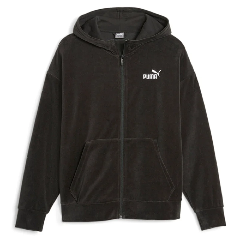 Essentials Elevated Velour Full-Zip Hoodie