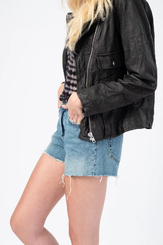 Helena High Rise Cut Off Shorts in Slow Burn