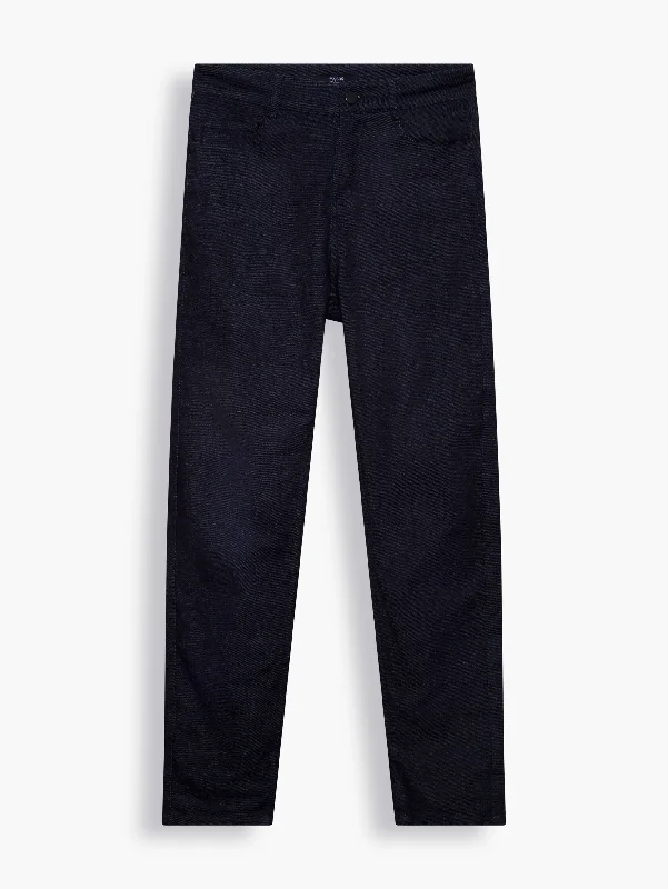 High-Rise Straight-Leg Jeans in Dark Indigo