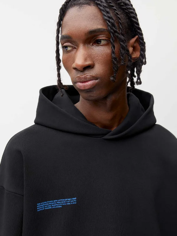 In Conversion Cotton Hoodie—black