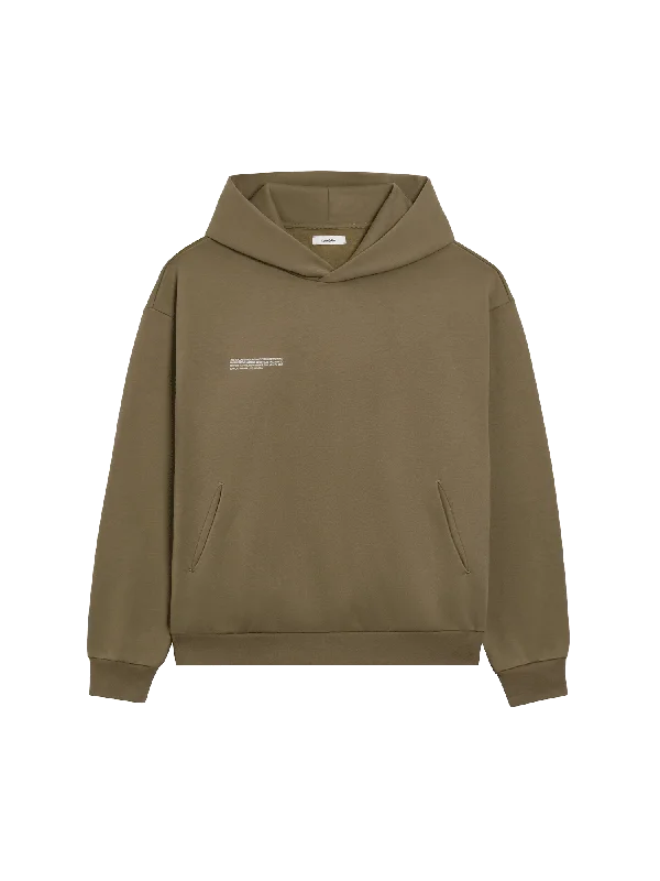 In Conversion Cotton Hoodie—carbon brown