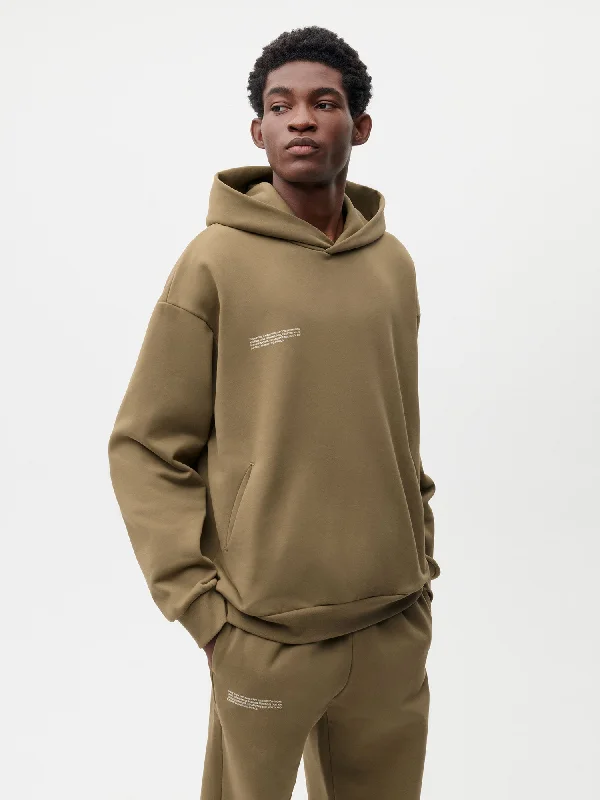 In Conversion Cotton Hoodie—carbon brown