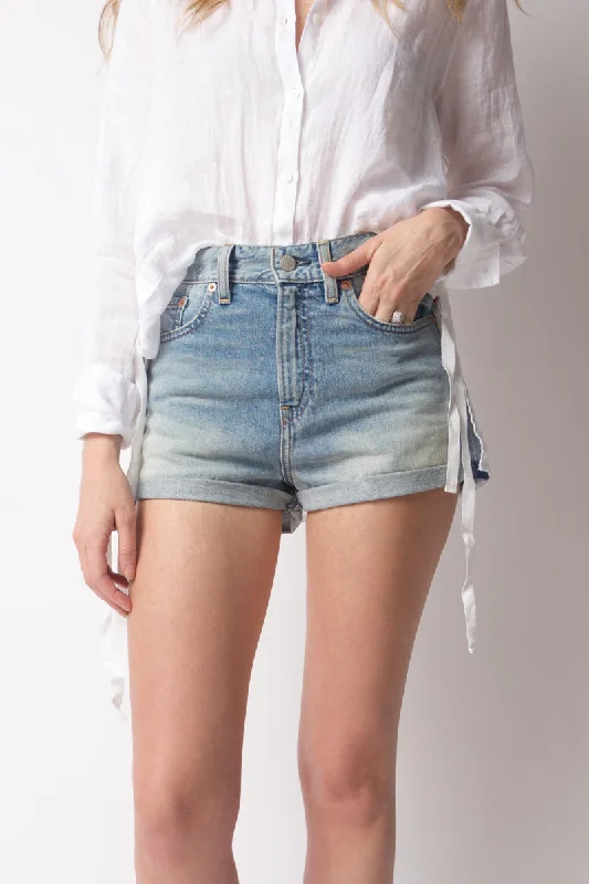 Kat Rolled Shorts in Indigo