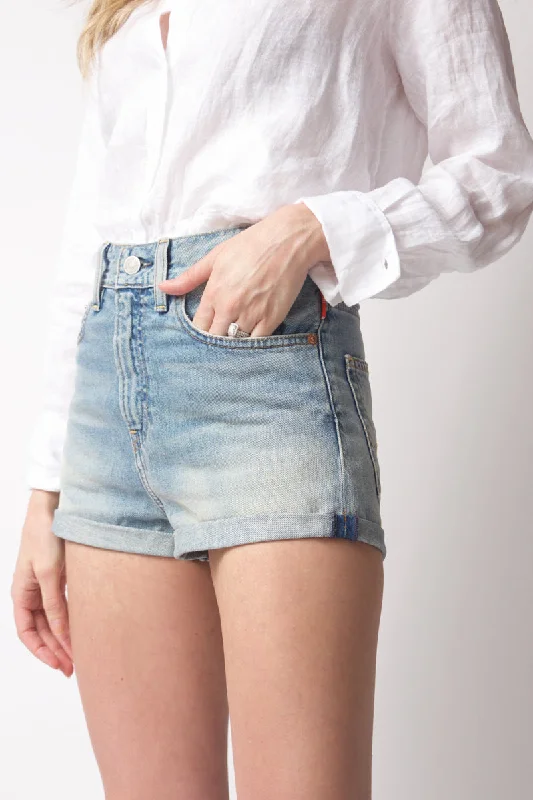 Kat Rolled Shorts in Indigo