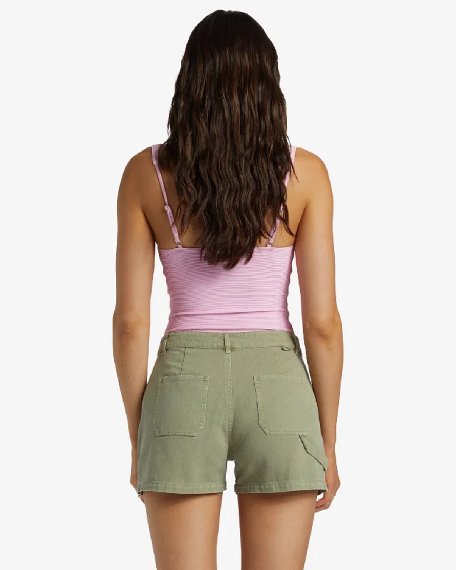 Leia Short Denim Shorts - Army