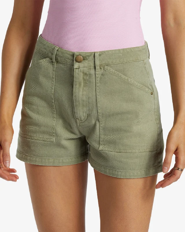 Leia Short Denim Shorts - Army