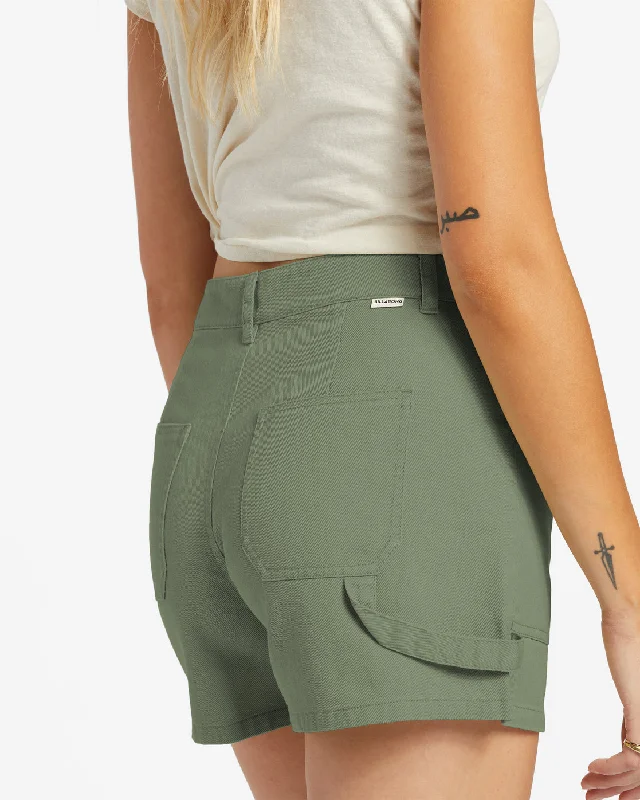 Leia Short Denim Shorts - Army