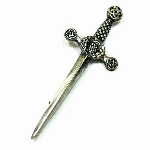 Pewter Thistle Kilt Pin