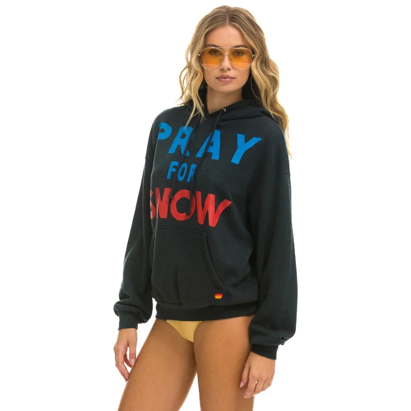 'Pray for snow' Pullover Hoodie Charcoal Aviator Nation